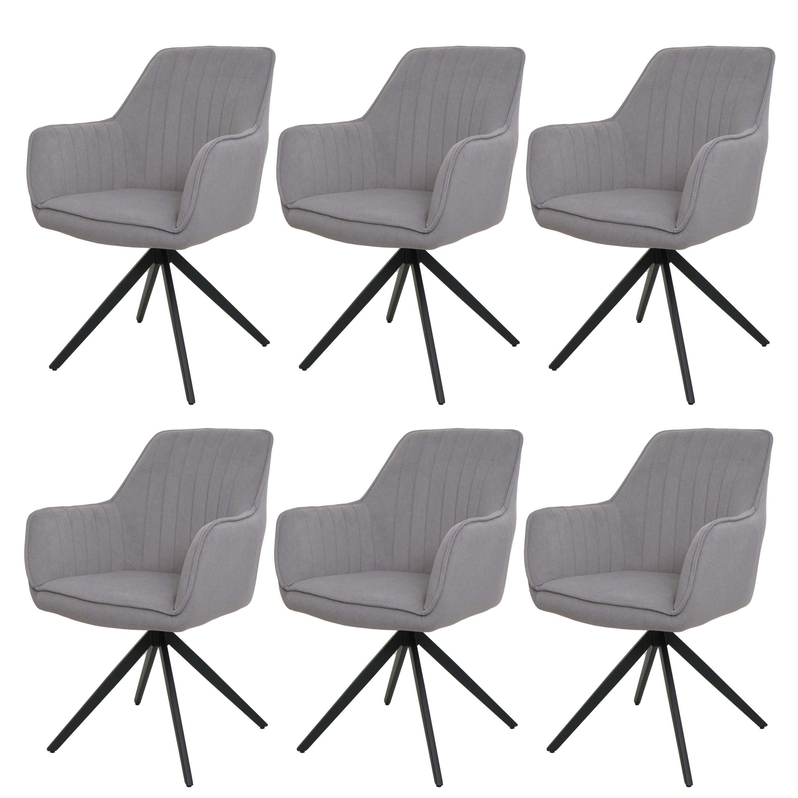 ESSZIMMERSTUHL Hellgrau 6er-Set - Hellgrau, Textil (58/87/55cm) - MCW