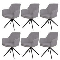 ESSZIMMERSTUHL Hellgrau 6er-Set - Hellgrau, Textil (58/87/55cm) - MCW