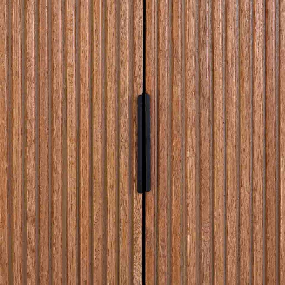 HIGHBOARD mit 2-türiger aus holz und metall 100x40x160 cm - Braun, Holz (100/160/40cm) - Wanderlust