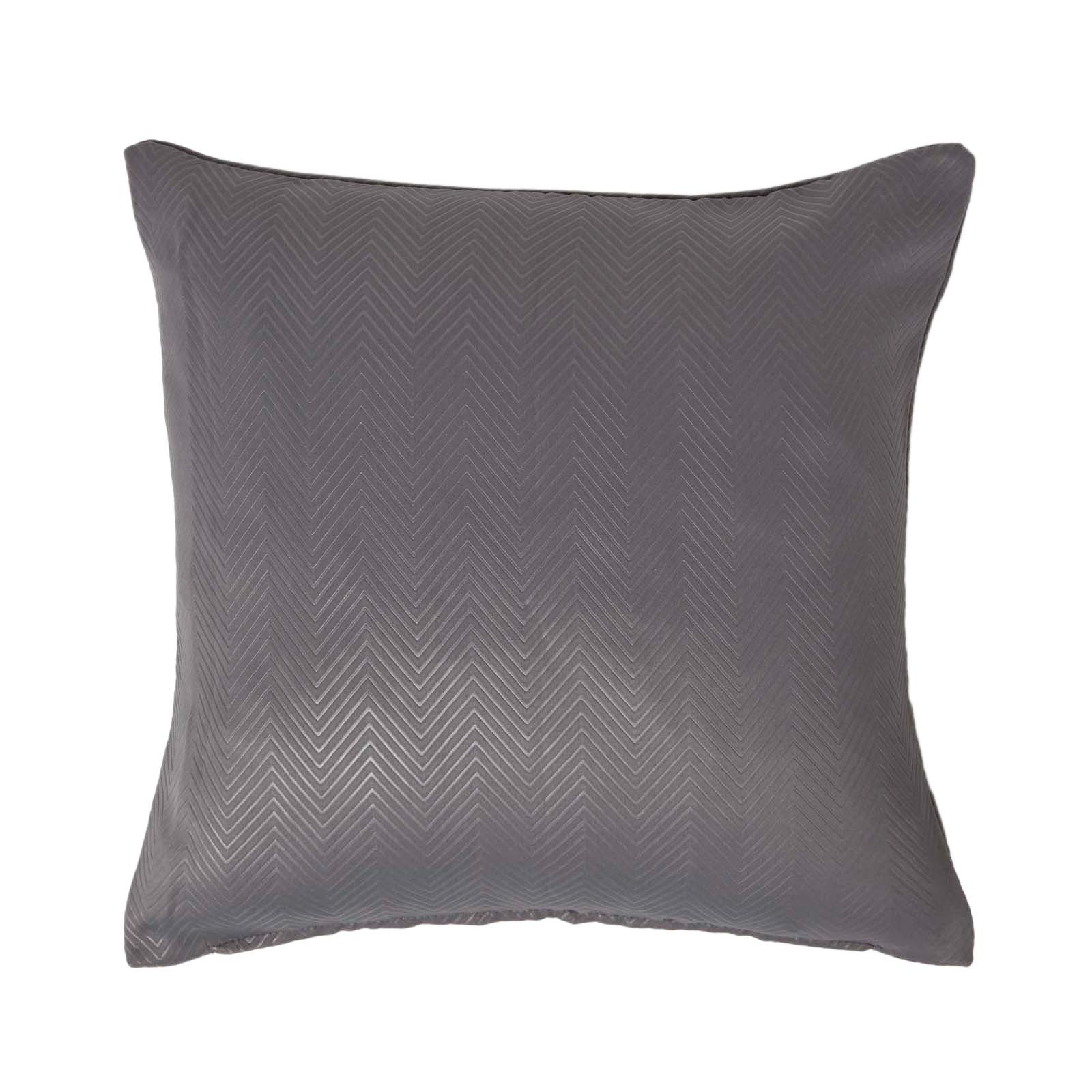 KISSENHÜLLE Fischgrät-Muster 45/45 cm - Dunkelgrau, Textil (45/45cm) - Homescapes