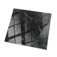 TISCHPLATTE 50x50 cm Marmormuster mit Adern - Schwarz, Glas (0.4/50/50cm) - TULUP