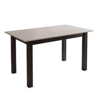 ESSTISCH ARTON 140-195 cm für 6-8 Personen - Beige/Schwarz, Holzwerkstoff/Metall (140/80/77cm) - Lookway