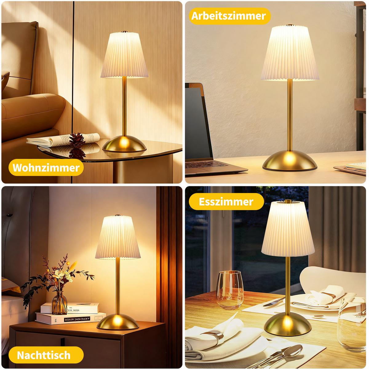 LED TISCHLAMPE Radiune 11.5/11.5/30 - Weiß, Metall (11.5/11.5/30cm) - ZMH