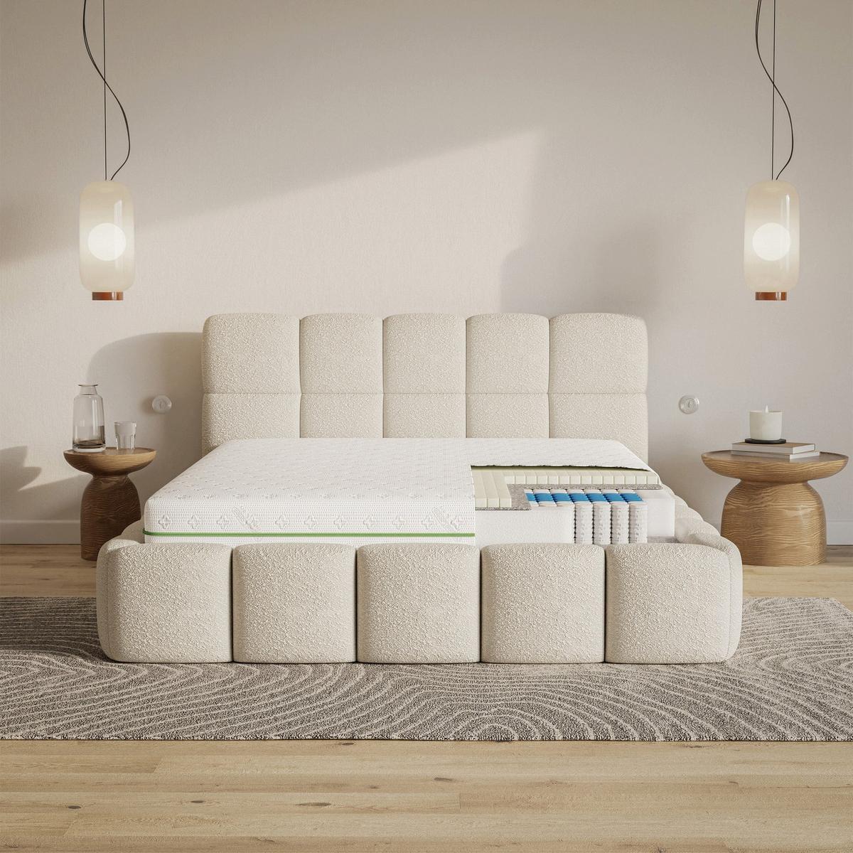 MATRATZE Sompol 160x200 cm - Weiß, Kunststoff (160/200cm) - Selsey