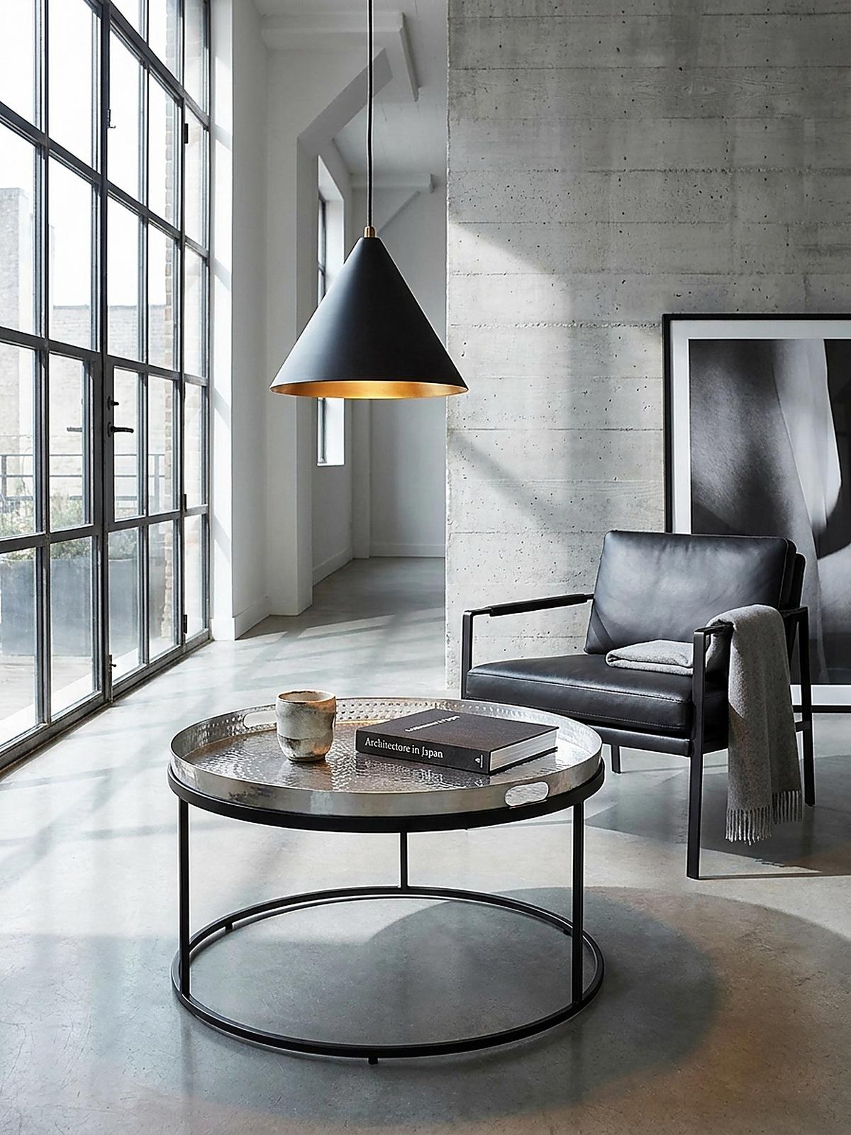COUCHTISCH mit Hammerschlag-Struktur, abnehmbares Tablett, aus Aluminium und Eisen, Silber 62x62x36 cm - Silberfarben/Schwarz, Metall (62/62/36cm) - KADIMA DESIGN