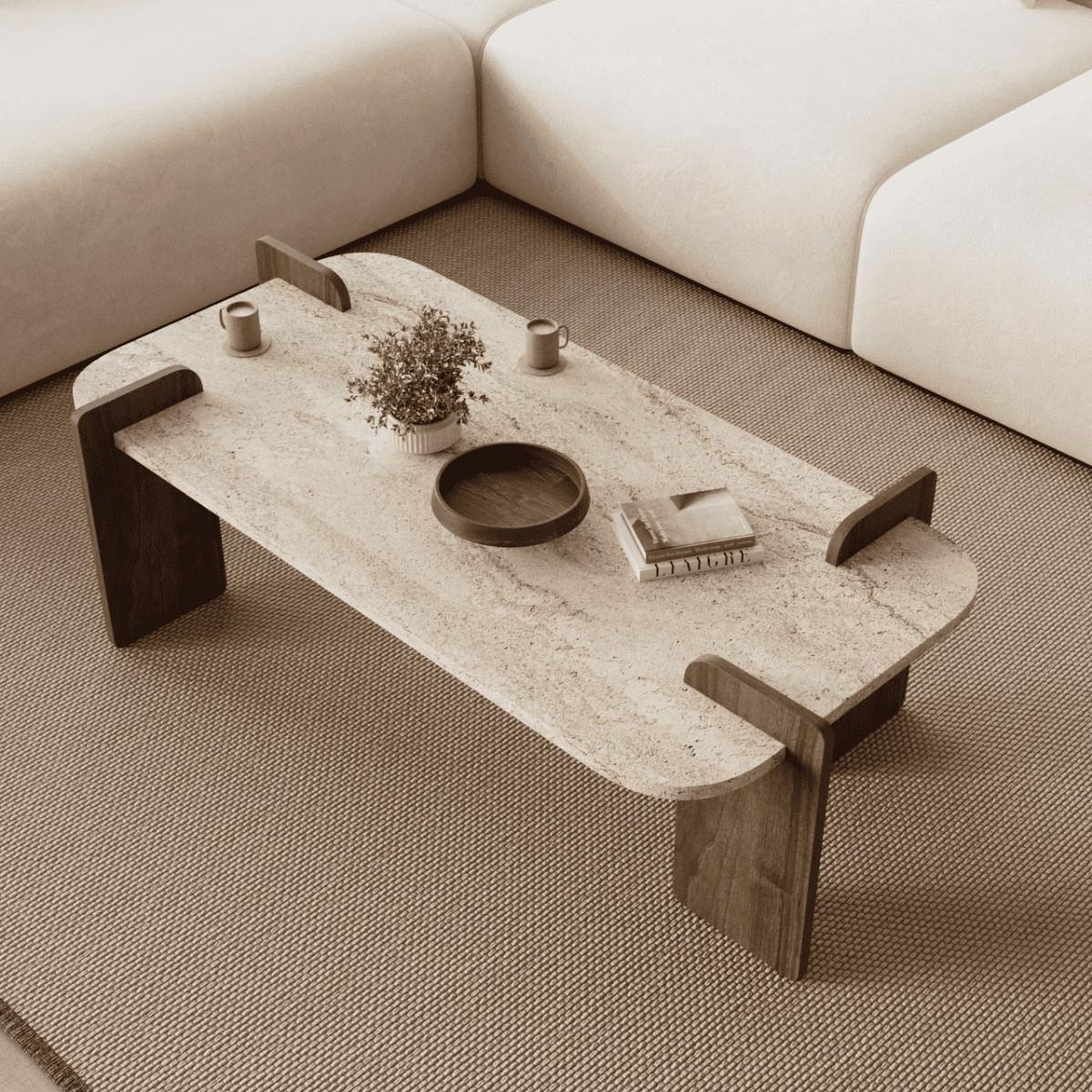 COUCHTISCH mit abgerundeten Kanten 120/60/35 cm - Eichefarben, Holzwerkstoff (8/60/35cm) - Calicosy
