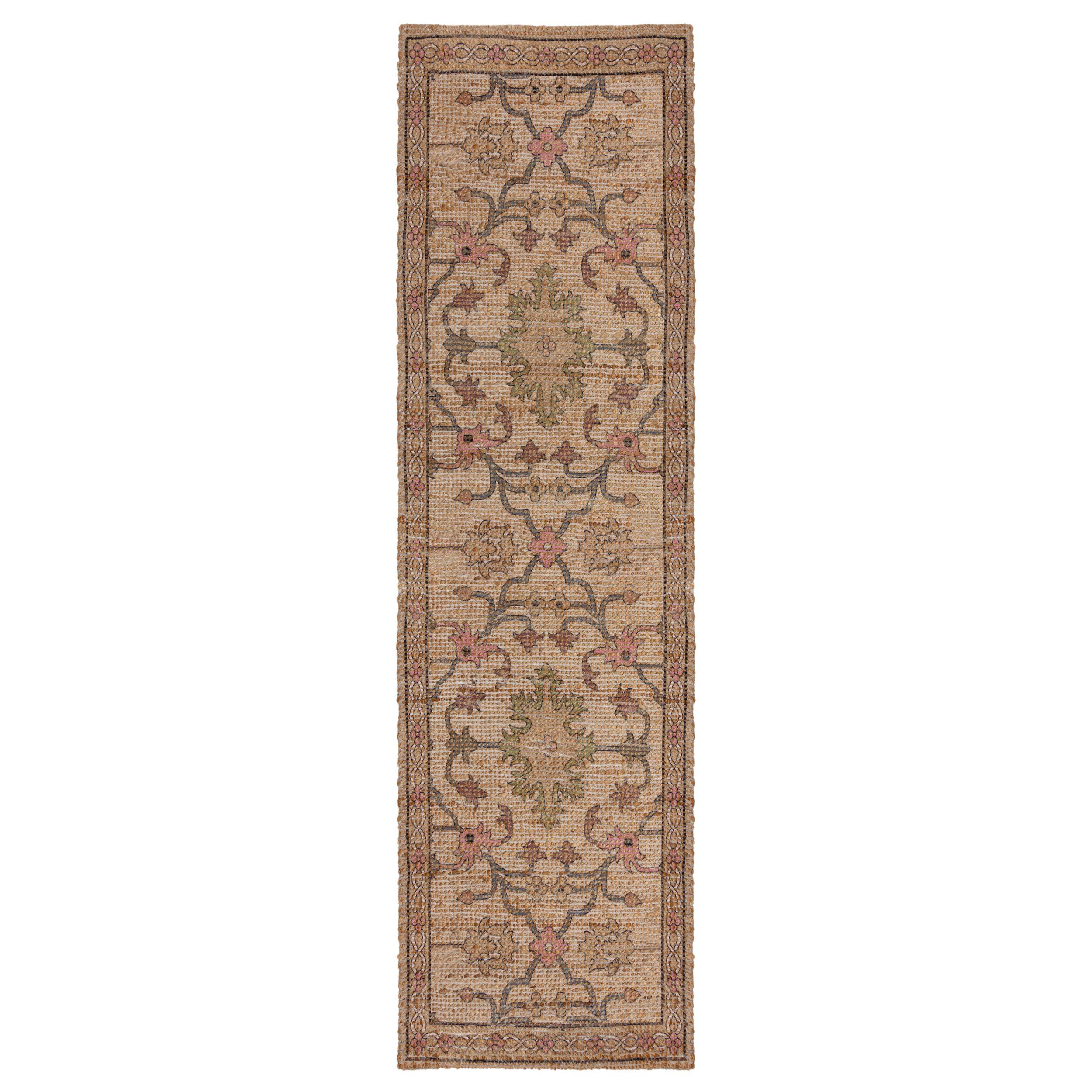 JUTETEPPICH AVILL, orientalisch, Rosa, 60 x 230 cm - Rosa, Textil (230/60cm) - KADIMA DESIGN