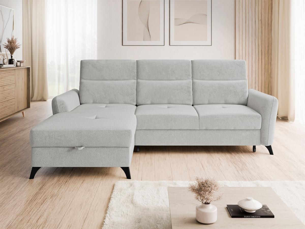 ECKSOFA Talia, Seite: Links LC-2R - Hellgrau/Schwarz, Holz/Kunststoff (238/167cm) - MIRJAN24