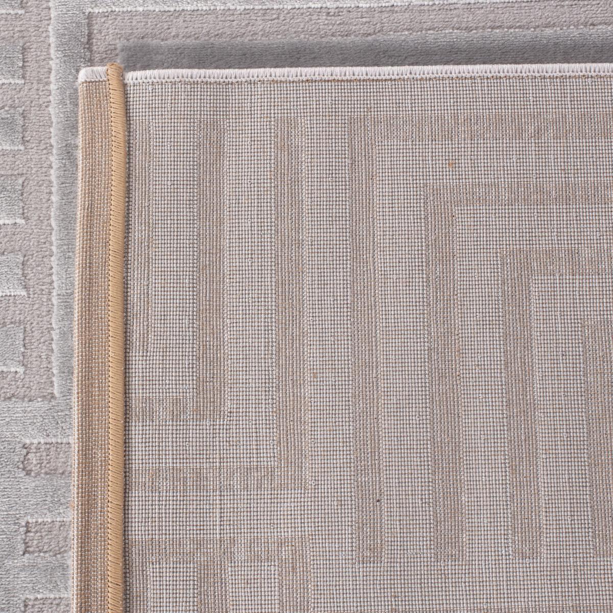 TEPPICH Kurzflor ILLER in Silber, mit 3D-Design, aus Jute, Florhöhe 12 mm, 140 x 200 cm - Silberfarben, Textil (140/200cm) - KADIMA DESIGN