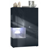 VITRINE Morena Einsatz in Avola-Anthrazit - Anthrazit, Holzwerkstoff (91.5/136.5/37cm) - Vladon