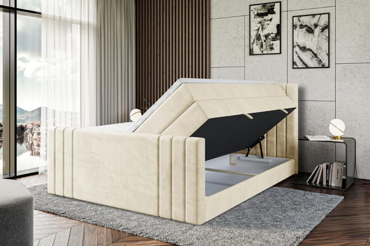BOXSPRINGBETT IDRIKO-Z KING - 140x200 - H3/H4 - Beige - Beige, Holzwerkstoff (140/200cm) - ALTDECOR