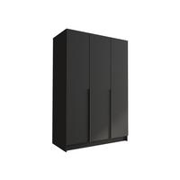 KLEIDERSCHRANK Calia I - Schwarz, Holzwerkstoff/Metall (150/215/58cm) - MIRJAN24