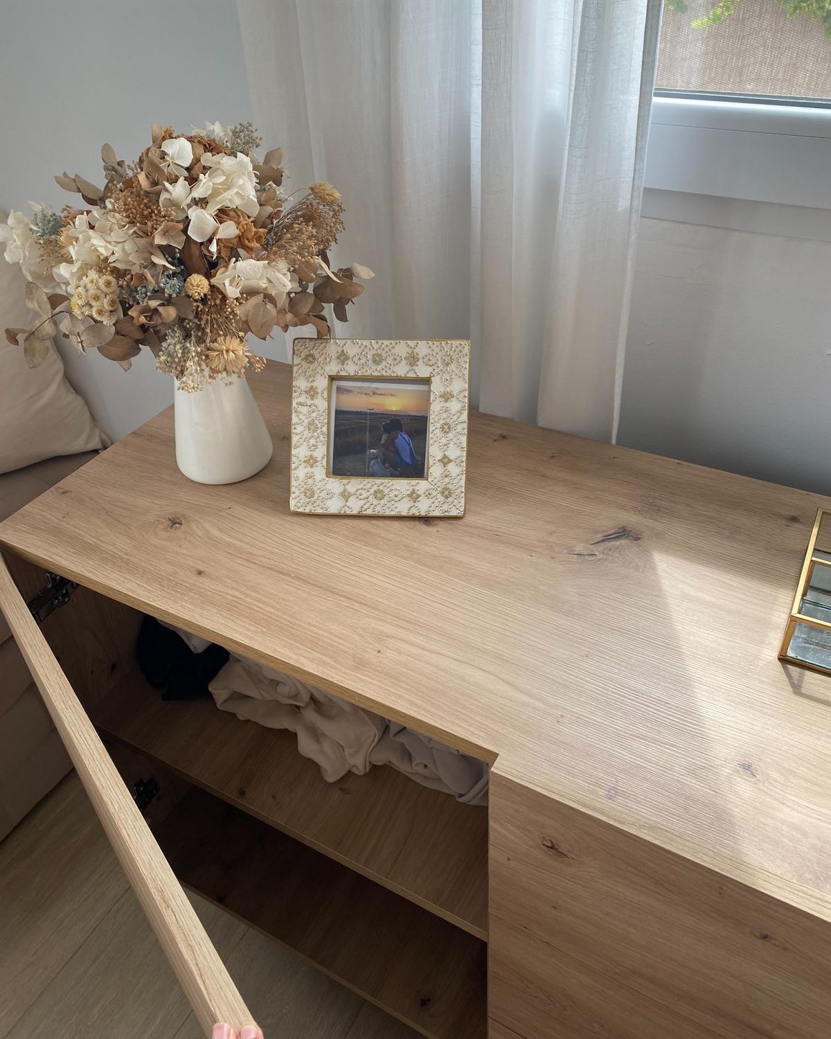 SIDEBOARD mit 2 Türen Hellbraun Kenora - Braun, Holzwerkstoff (163/72/41cm) - Beliani