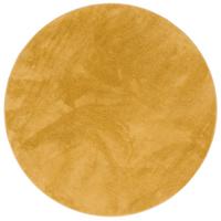 HOCHFLOR LANGFLOR TEPPICH SUPER SOFT MELIA RUND - Currygelb, Textil (120/120cm) - Pergamon