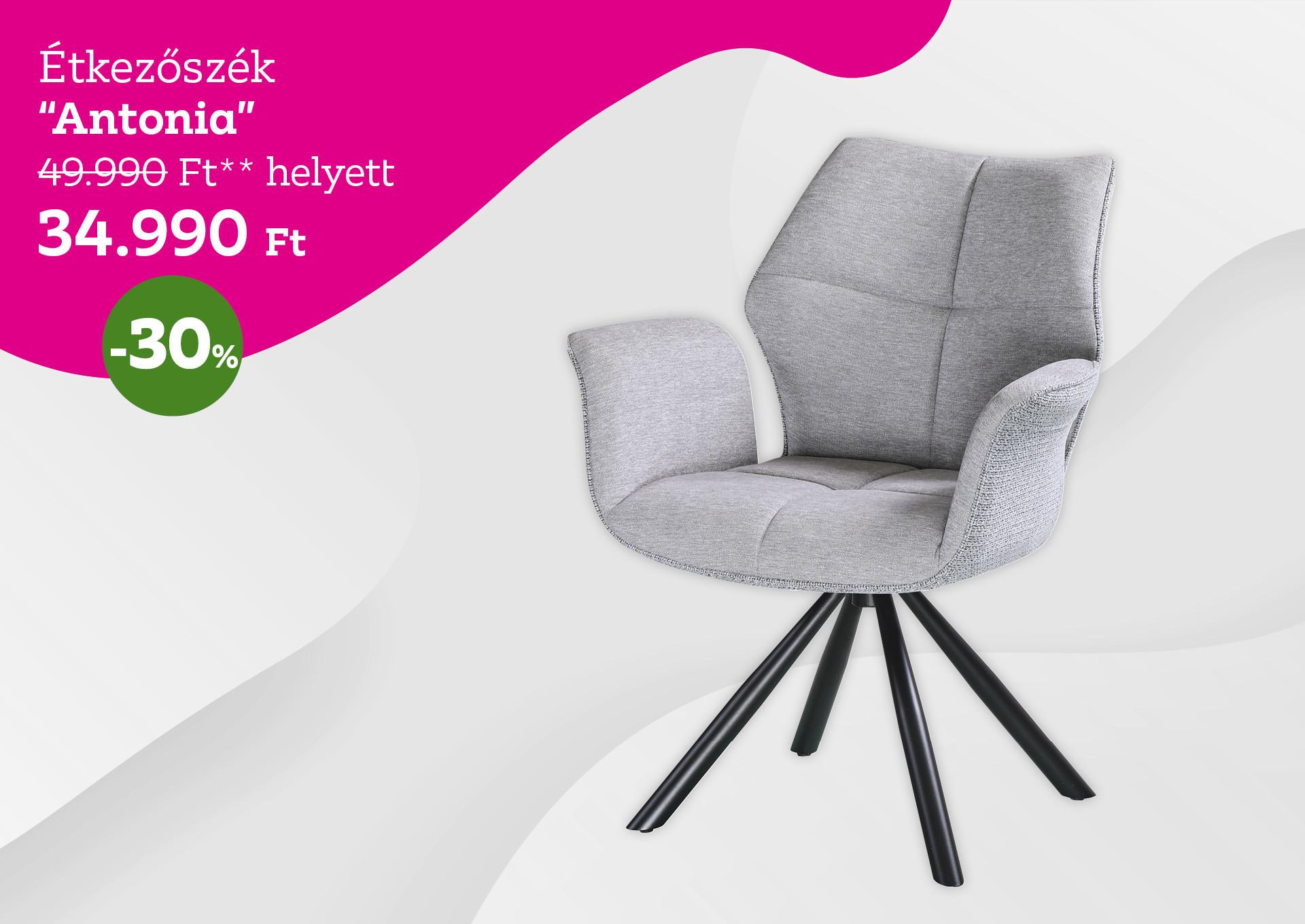 Étkezőszék Antonia 49990 Forint helyett 34990 Forint, kedvezmény mértéke 30%