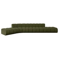ECKSOFA modulares Sofa Solven-L2 - 471x174x70 cm Grün - Grün, Holzwerkstoff/Textil (471/174cm) - ALTDECOR