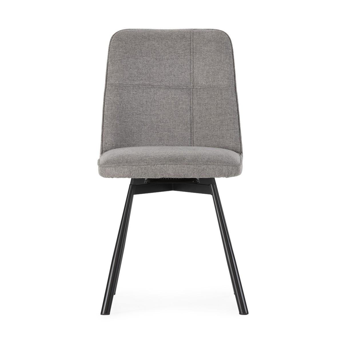 ESSZIMMERSTÜHLE 4er Set 56/46/49,5 cm - Grau, Textil (56/49.5/75.5cm) - Calicosy