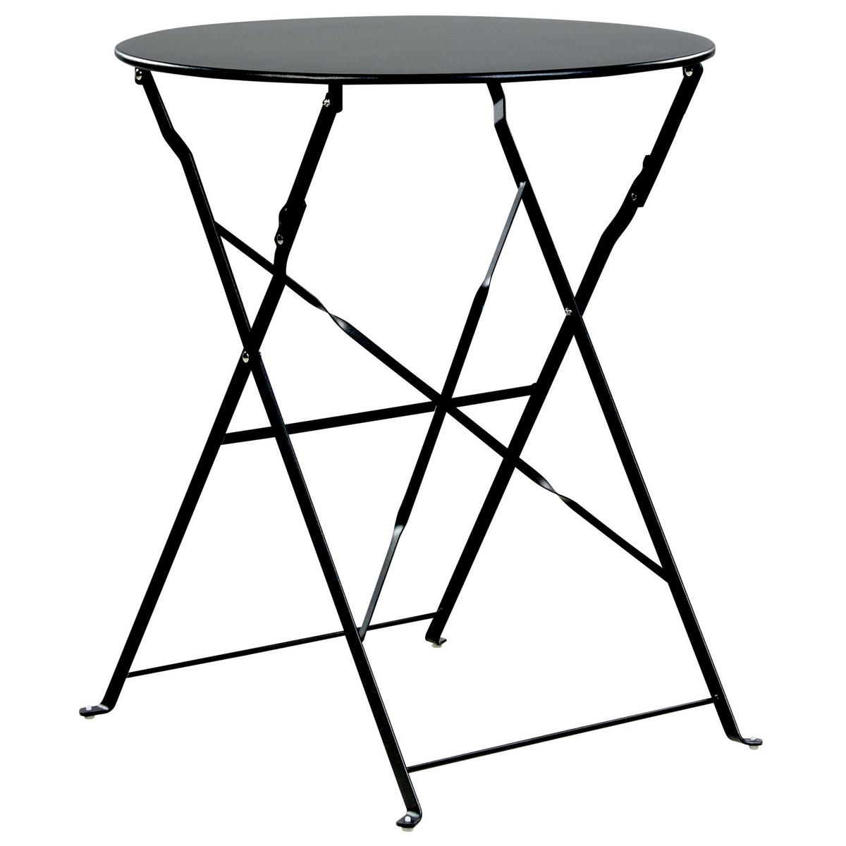 BALKONSET 2-Sitzer schwarz zusammenklappbar Fiori - Schwarz, Metall - Beliani