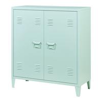 METALLSCHRANK Oripää - Pastellgrün, Metall (80/90/33cm) - [en.casa]