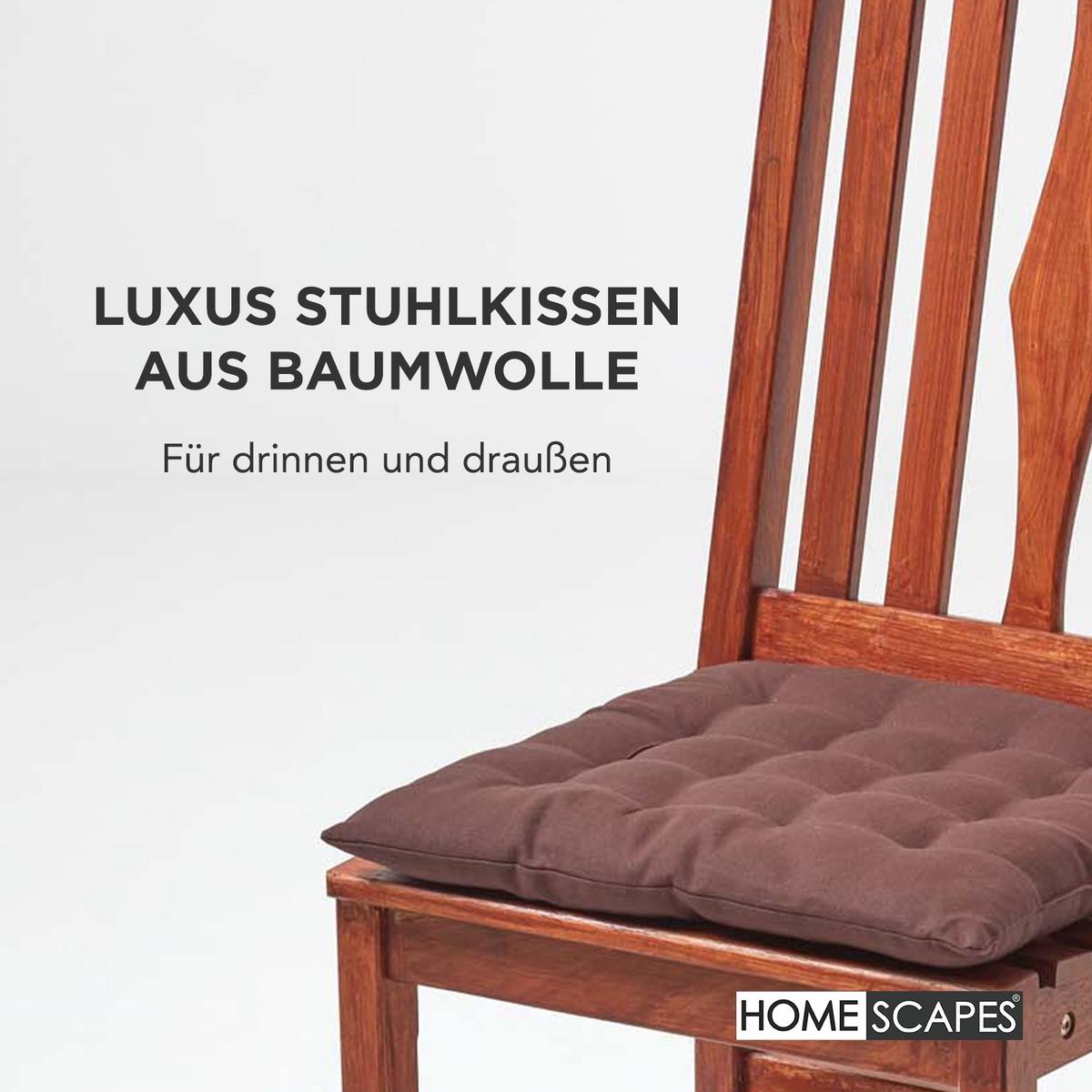 STUHLKISSEN braun 40/40/6,5 cm - Braun, Textil (40/40/6.5cm) - Homescapes