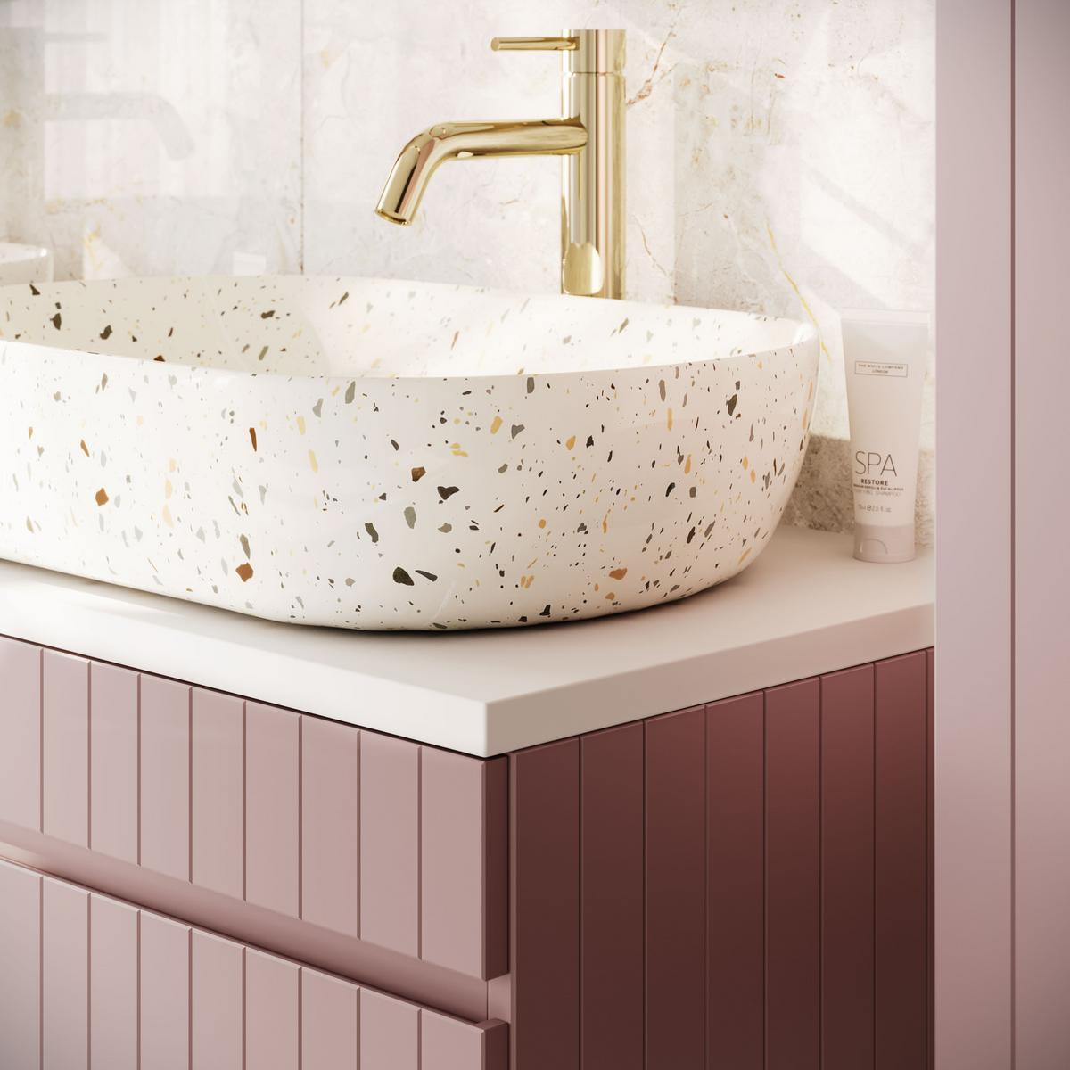 BADEZIMMER-SET FLORIS II - Rosa, Holzwerkstoff (140/46/45.6cm) - Lookway