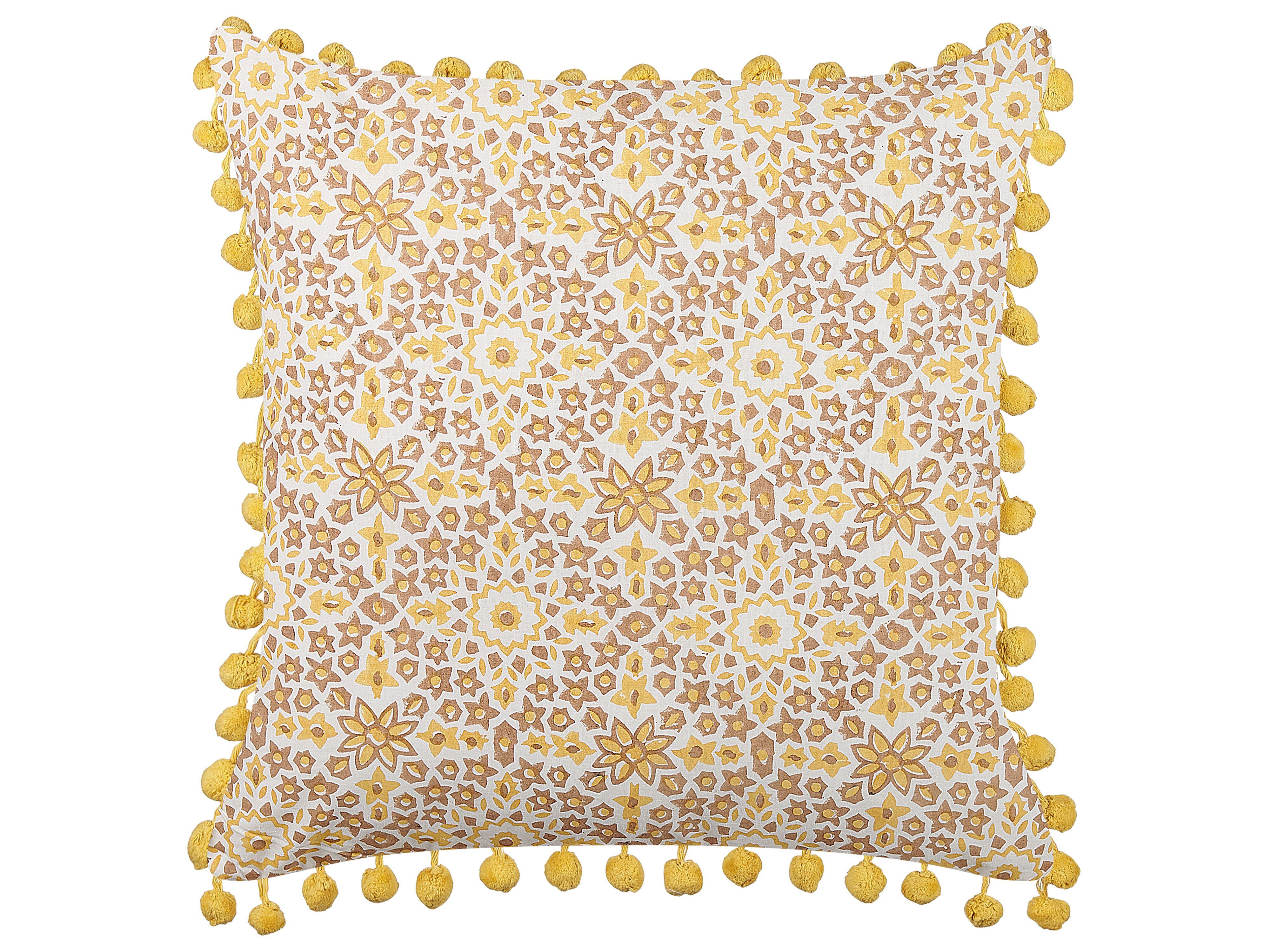 DEKOKISSEN Cremeweiß 45/45 cm Lycrois - Ecru, Naturmaterialien/Textil (45/45cm) - Beliani