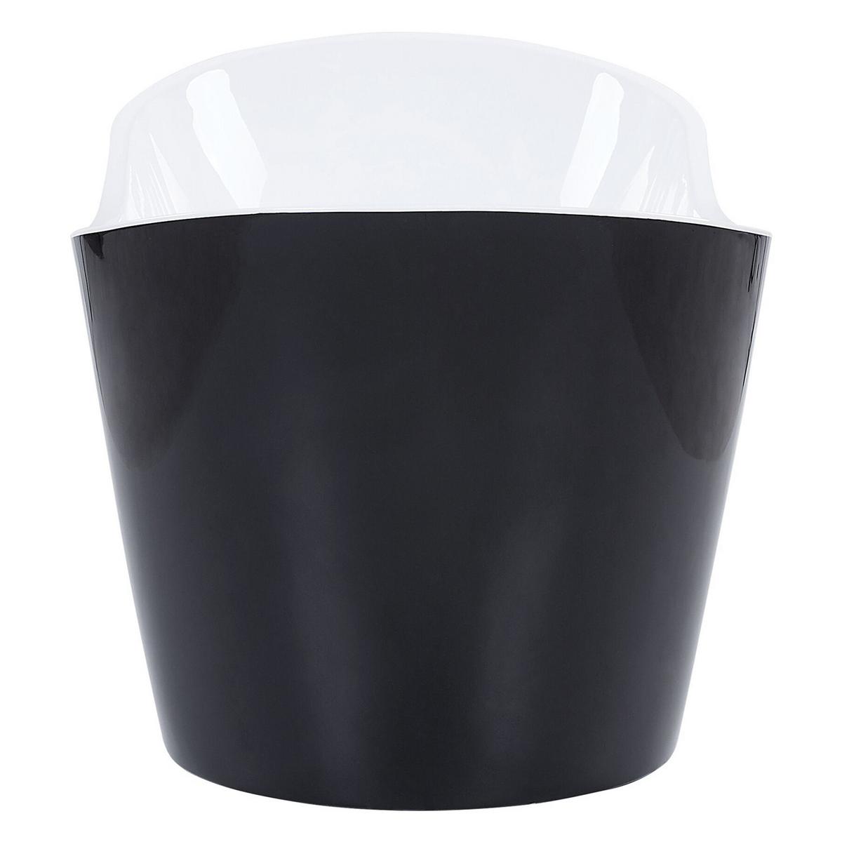 BADEWANNE FREISTEHEND 76x160x72 cm schwarz Antigua - Schwarz, Kunststoff (76/72/160cm) - Beliani