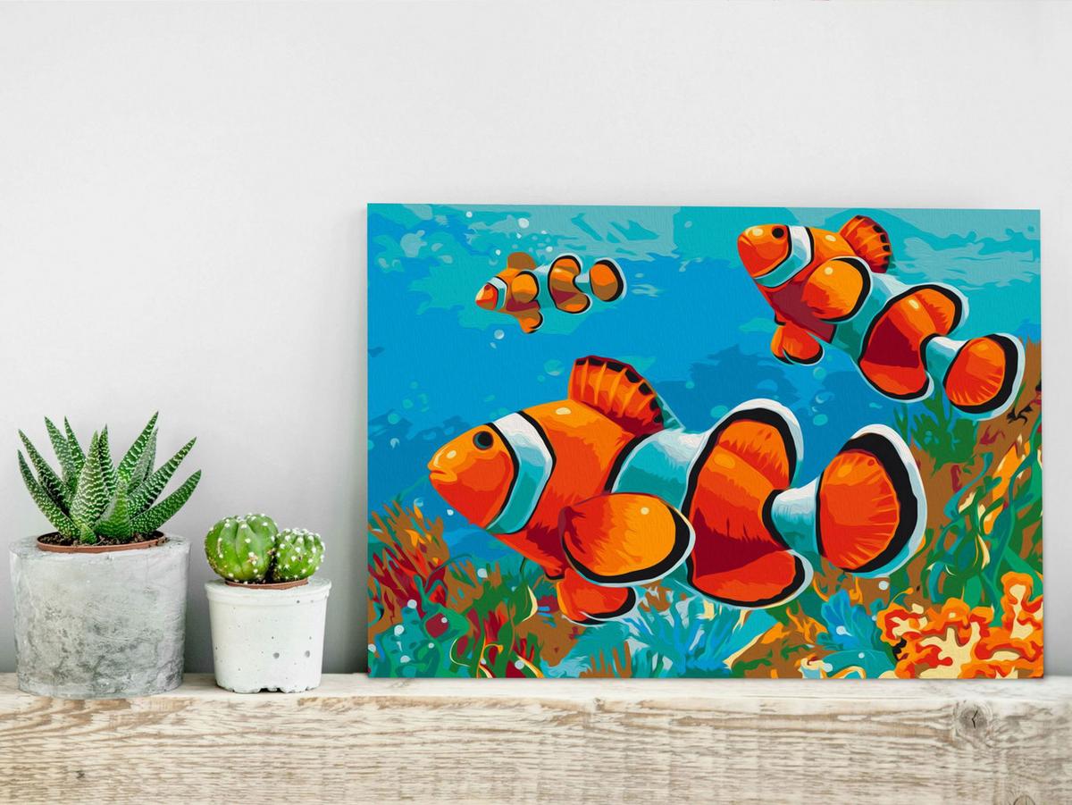 MALEN NACH ZAHLEN 50/40 cm - Multicolor, Textil (1.4/40cm) - KUNSTLOFT