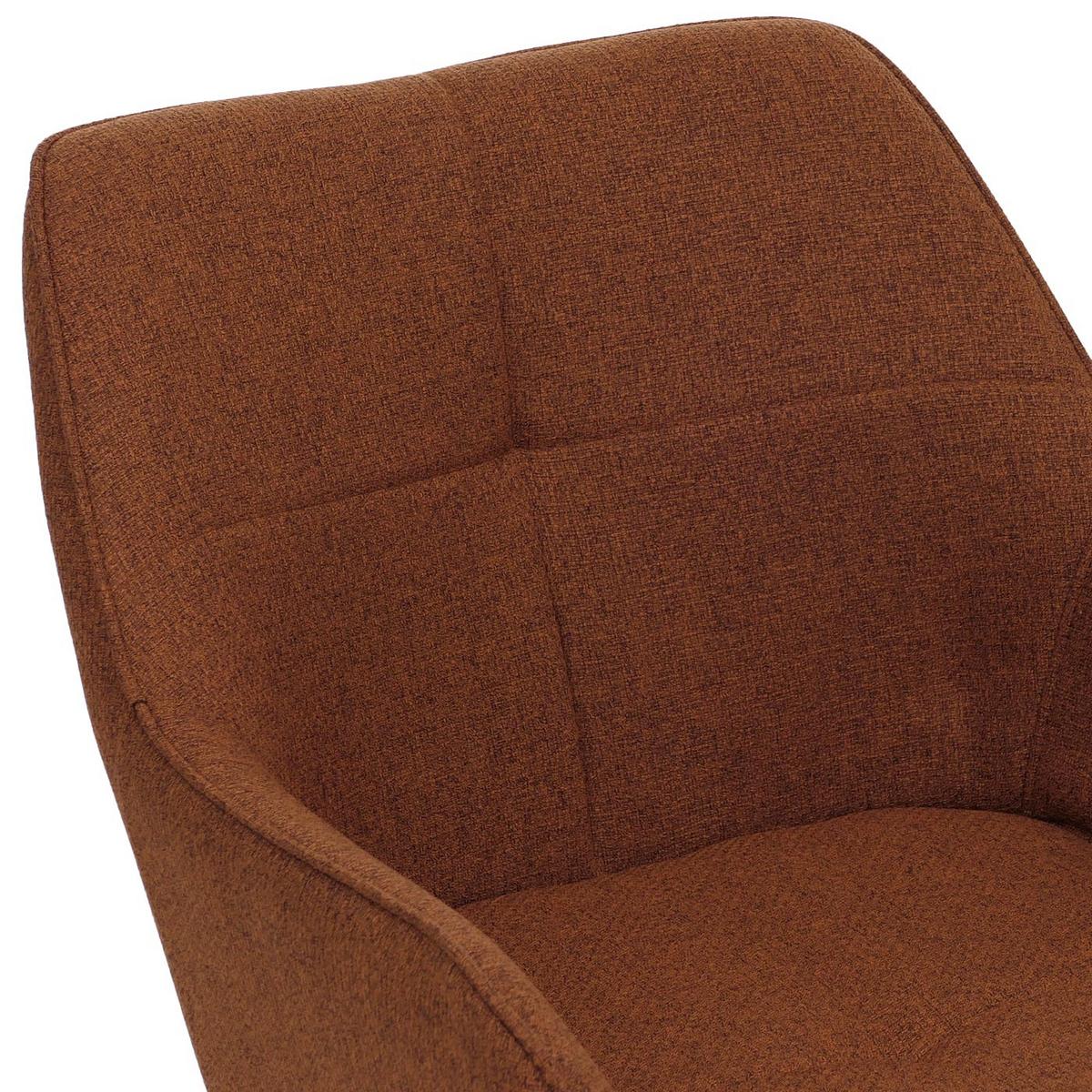 ESSZIMMERSTUHL Schwarz, Orange 6er-Set - Terracotta/Schwarz, Textil (53/80/59cm) - MCW