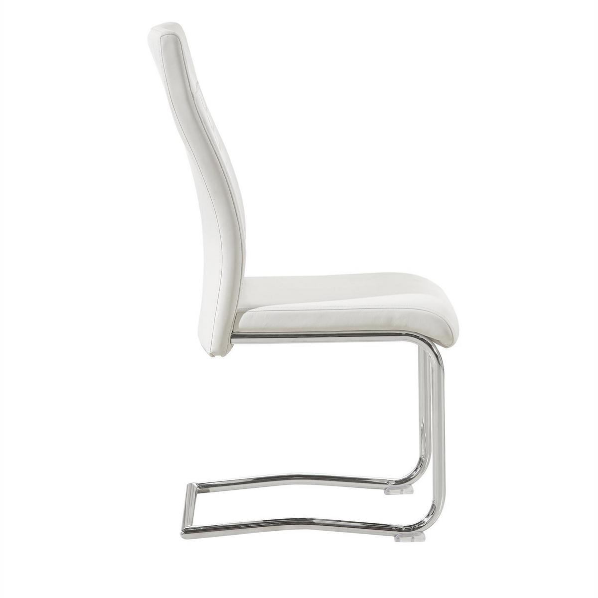 ESSZIMMERSTUHL LOANO 4er-Set weiß - Weiß, Textil (42/98/60cm) - CARO-Möbel