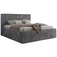 POLSTERBETT TILIANO CLASSIC 140/200 - Grau Cord - Multipocket-Matratze - Grau, Textil (140/200cm) - MKS