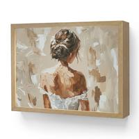 WANDLEUCHTE MIT AKKU Frau - Farbe - Abstrakt - Beige - Modern 40x30 cm - Hellbraun, Holzwerkstoff (40/30/8cm) - OnlyWow