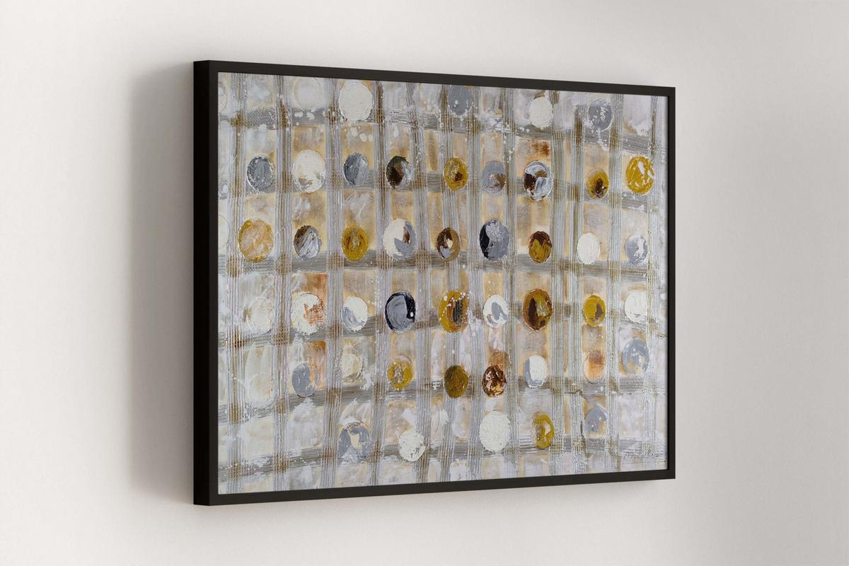 ÖLGEMÄLDE 120/80 cm - Silberfarben/Goldfarben, Holz/Textil (120/80cm) - KUNSTLOFT
