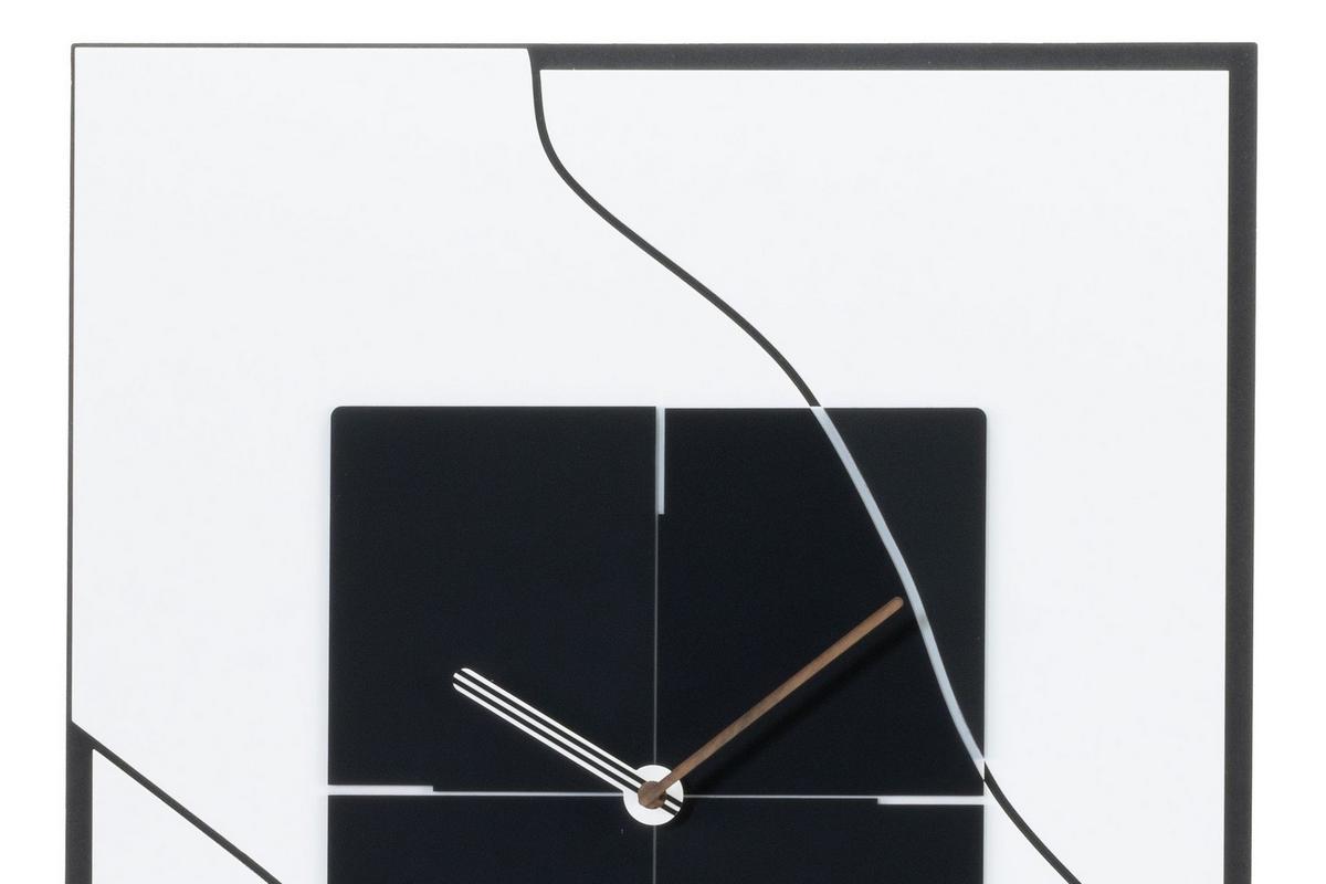 WANDUHR Design Schwarz-Weiß 40/51 cm - Schwarz, Kunststoff (40/50.5/1cm) - ONZENO