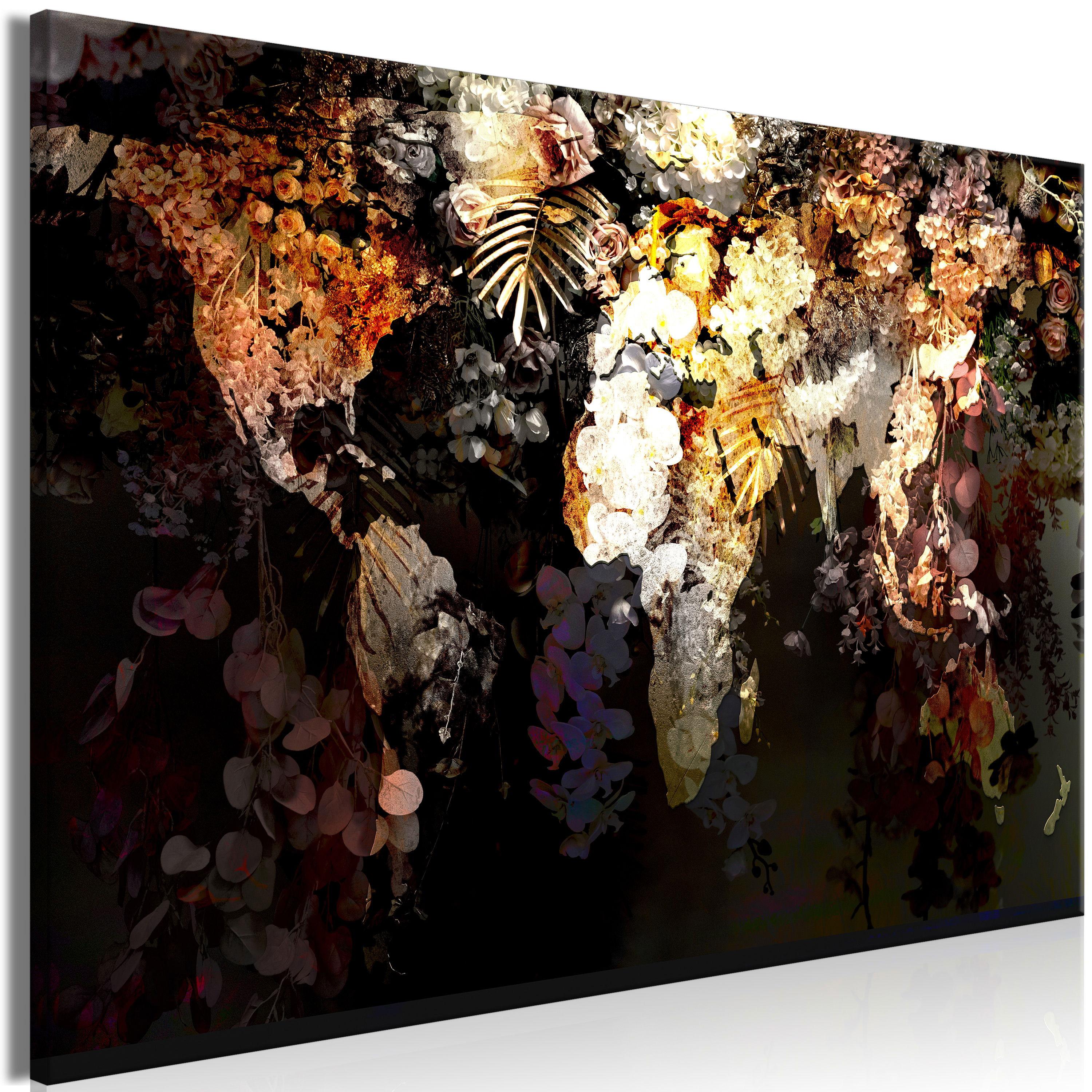 KUNSTDRUCK Schwarz 60/40 cm - Multicolor/Schwarz, Textil (60/40cm) - KUNSTLOFT