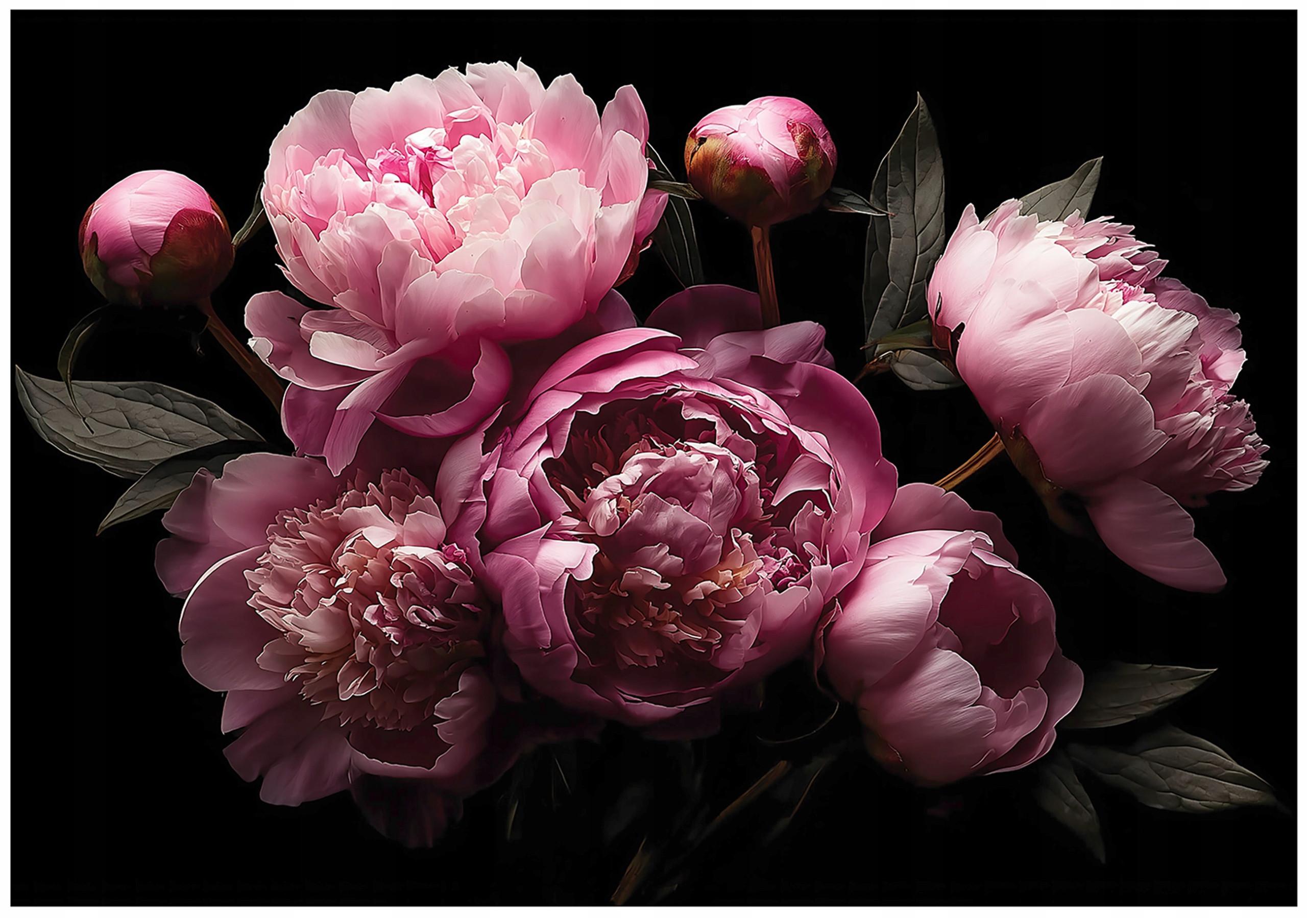 FOTOTAPETE Blumen Pfingstrosen Rosa 400x280 cm - Multicolor, Papier (400/280cm) - Wallarena