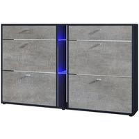SCHUHSCHRANK Today Fronten in Braun meliert - Graubraun, Holzwerkstoff (155.5/95/28cm) - Vladon