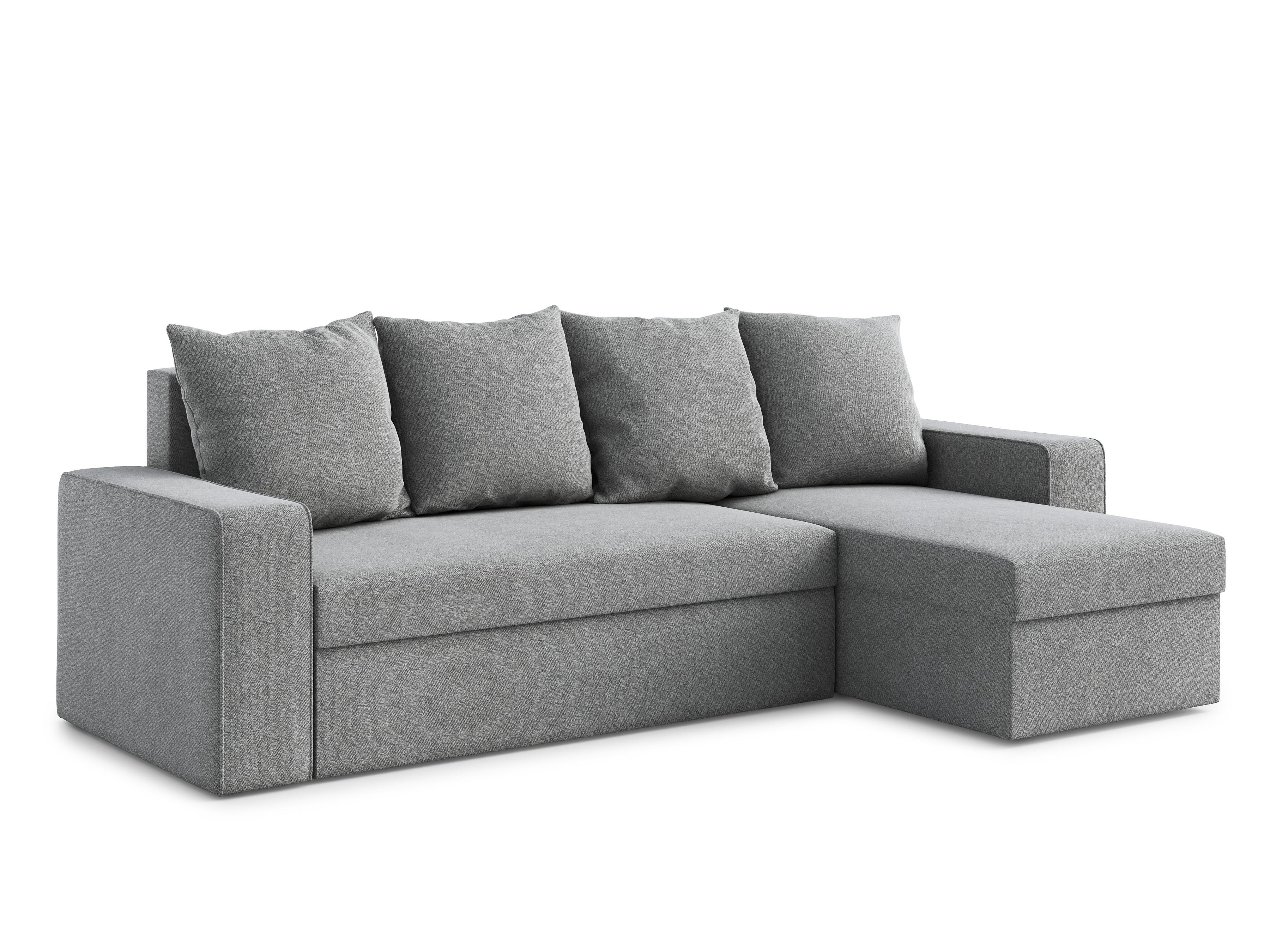 ECKSOFA L Form Climpy Grau 242/145/98 cm – mit Schlaffunktion und Bettkasten - Schwarz/Grau, Kunststoff/Textil (242/145cm) - AX Living