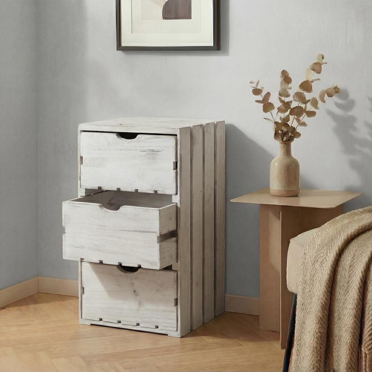 KOMMODE Weiß - Weiß, Holz (32/53/26cm) - MCW