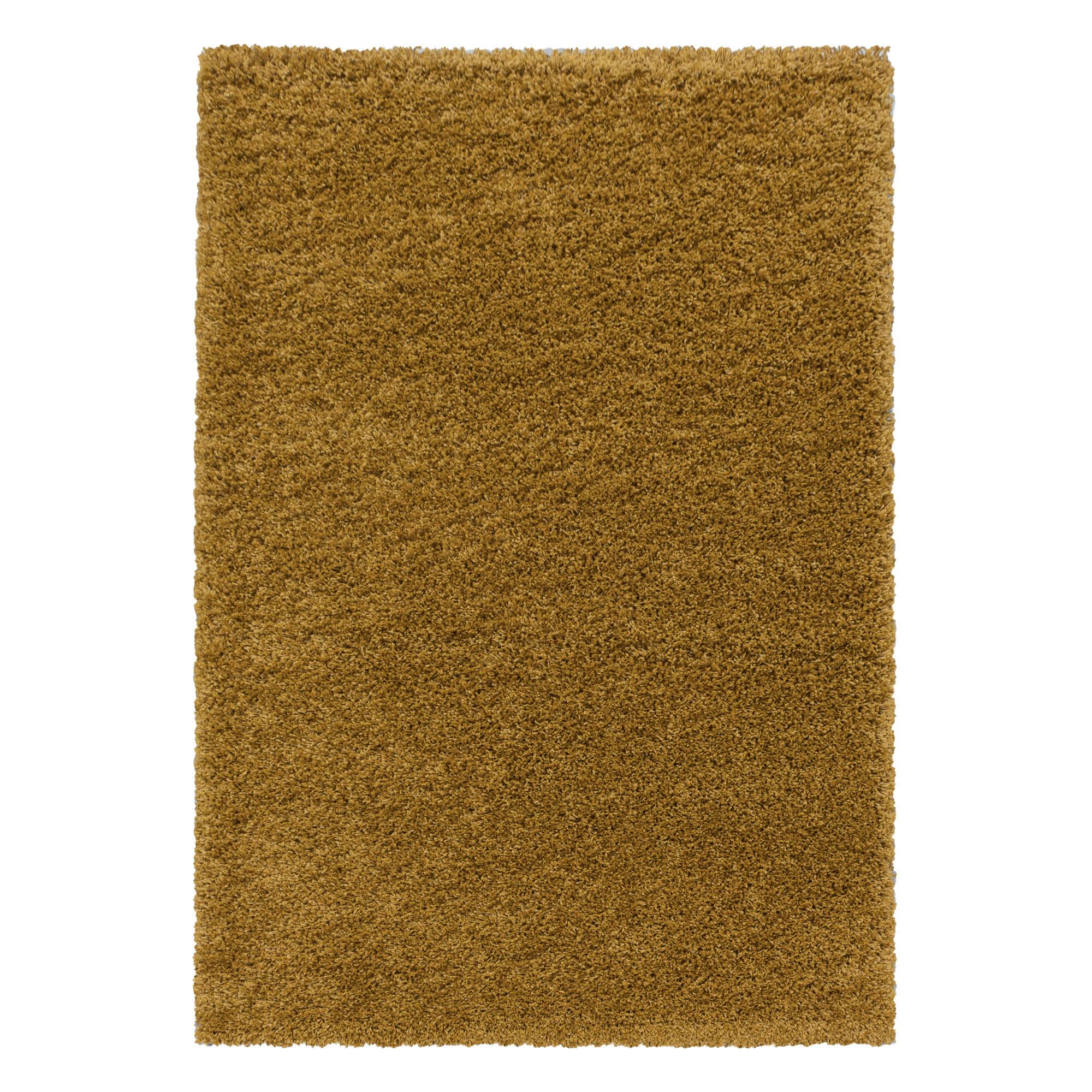 TEPPICH Hochflor SPREE in Gold, einfarbig, 80 x 150 cm - Goldfarben, Textil (150/80cm) - KADIMA DESIGN