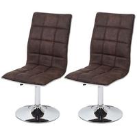 ESSZIMMERSTUHL Dunkelbraun 2er-Set - Dunkelbraun, Textil (43/103/54cm) - MCW