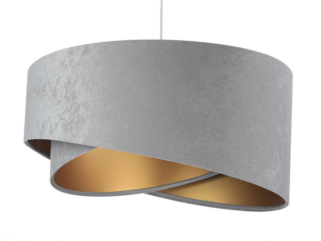 HÄNGELEUCHTE Grau 50/23 cm - Goldfarben, Kunststoff (50/1.3/23cm) - ONZENO