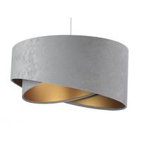HÄNGELEUCHTE Grau 50/23 cm - Goldfarben, Kunststoff (50/1.3/23cm) - ONZENO