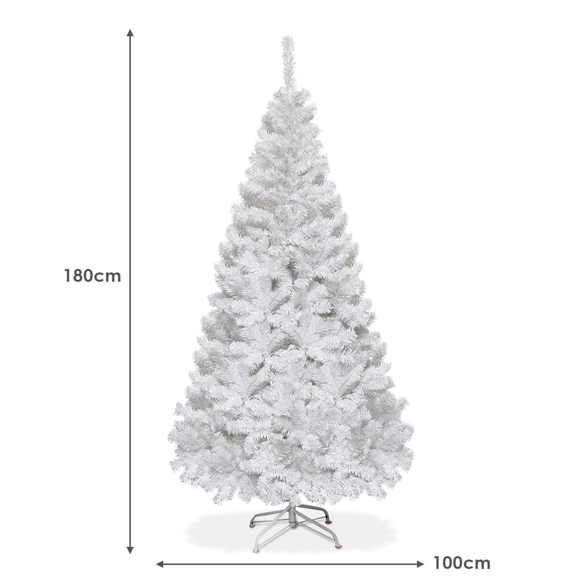 WEIHNACHTSBAUM Weiß - Weiß, Kunststoff (180cm) - COSTWAY
