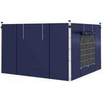 SEITENWÄNDE für 3 x 3/ 3 x 6 m Pavillon, Oxford, Blau - Blau, Kunststoff (1/195/295cm) - Outsunny