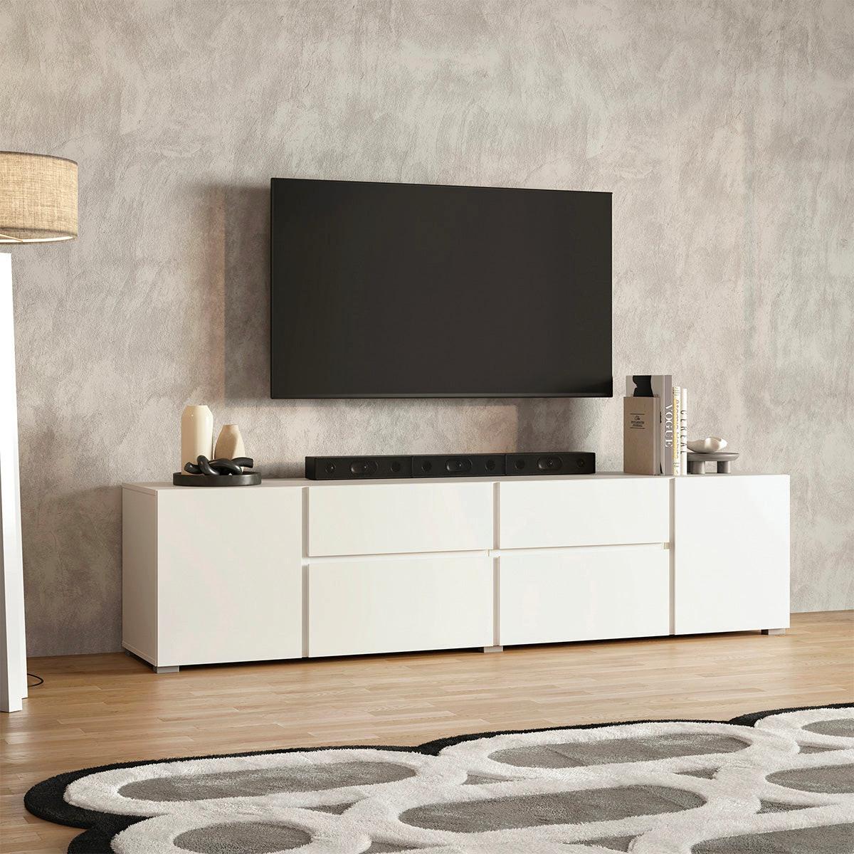 TV-MÖBEL Maxis Weiß - Weiß, Holzwerkstoff (195/48/40cm) - Petits-meubles