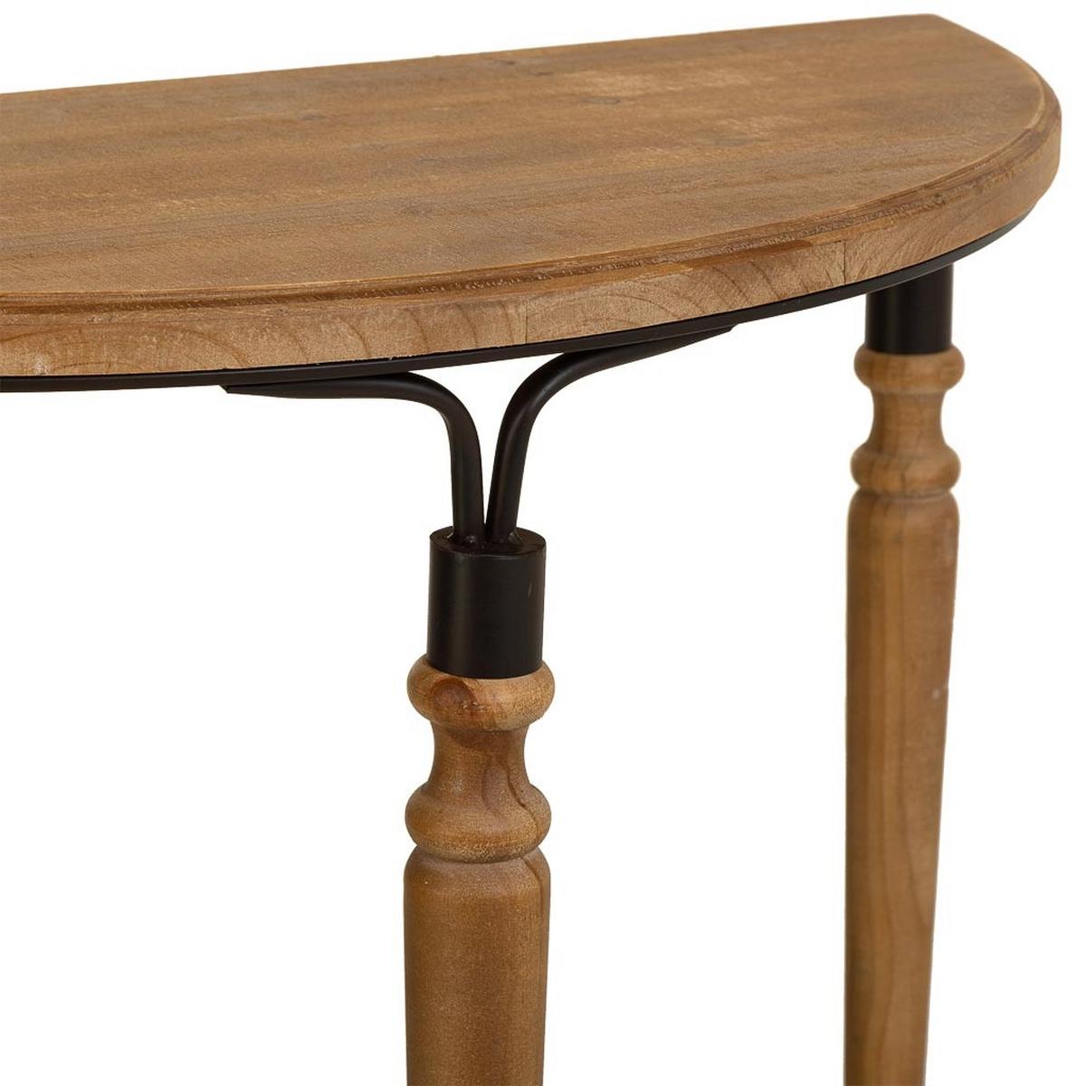 KONSOLENTISCH aus Metall und Holz, braun, 80x36x76cm - Braun, Holz (35.5/80/76cm) - Wanderlust
