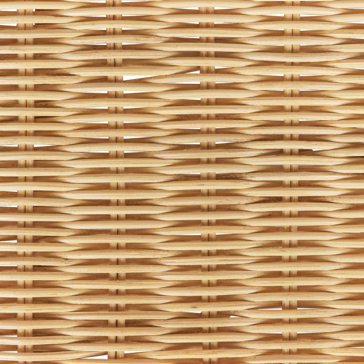 GARTENTISCH 96/60 cm Rattan Natürlich Livadeia - Naturfarben, Naturmaterialien (60/96/40cm) - Beliani
