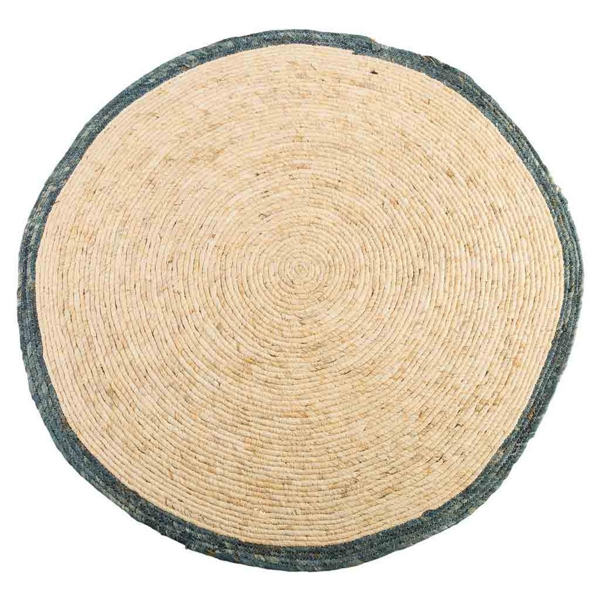 JUTETEPPICH rund, braun, D120x1 cm - Blaugrau/Naturfarben, Naturmaterialien (120/120cm) - Wanderlust