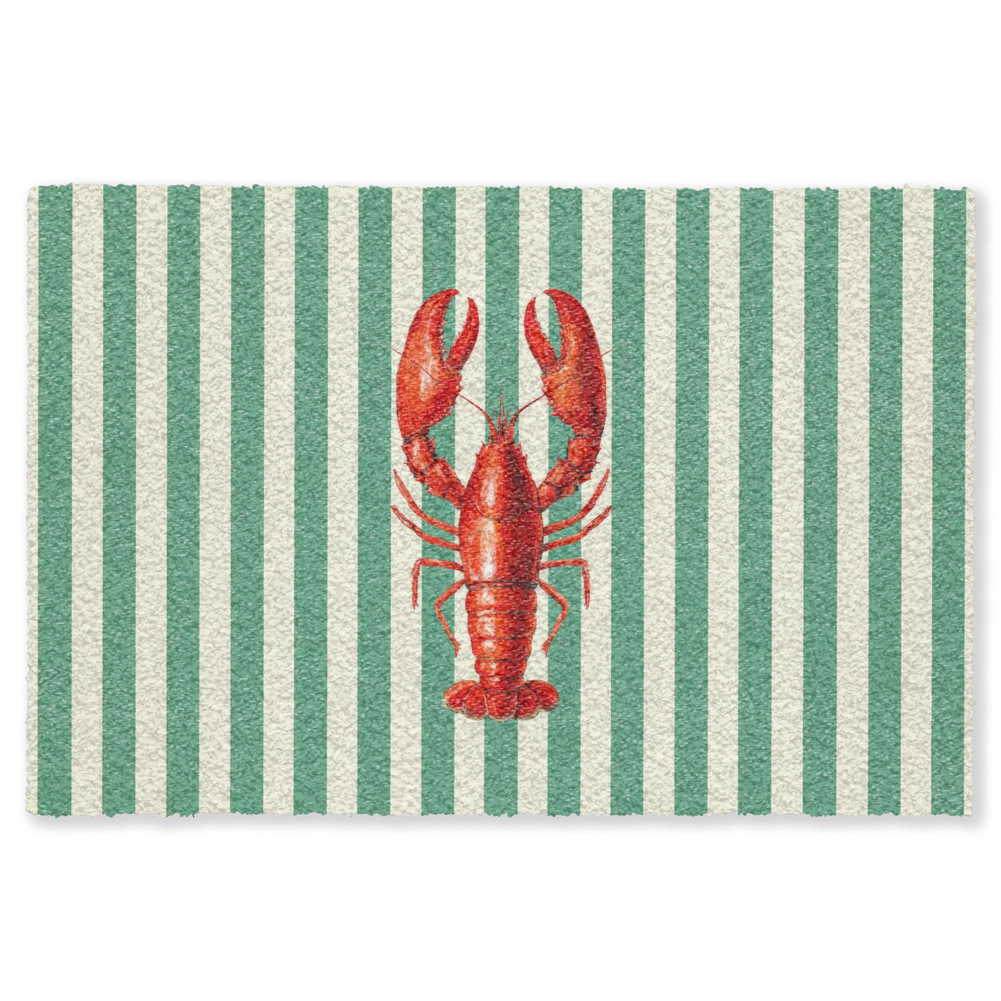 FUSSMATTE Krebs - Streifen - Realistisch - Sommerlich Schmutzmatte 90x60 cm - Multicolor, Kunststoff (90/0.4cm) - MuchoWow
